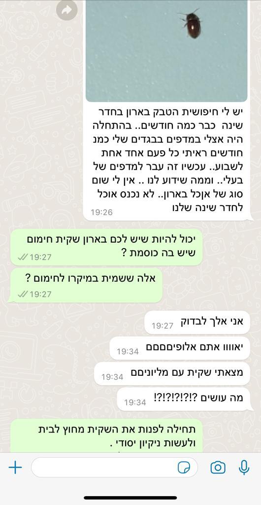 זיהוי חרקים בוואטאפ חינם