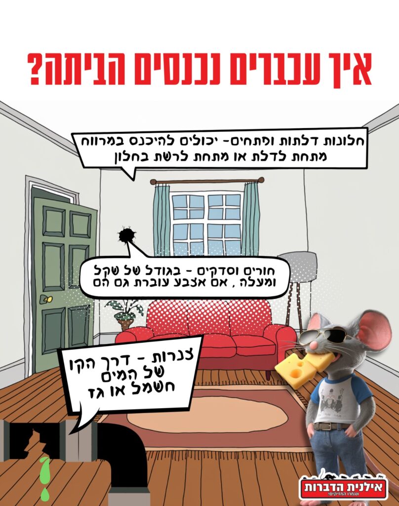 דרכי כניסה של עכברים לבית